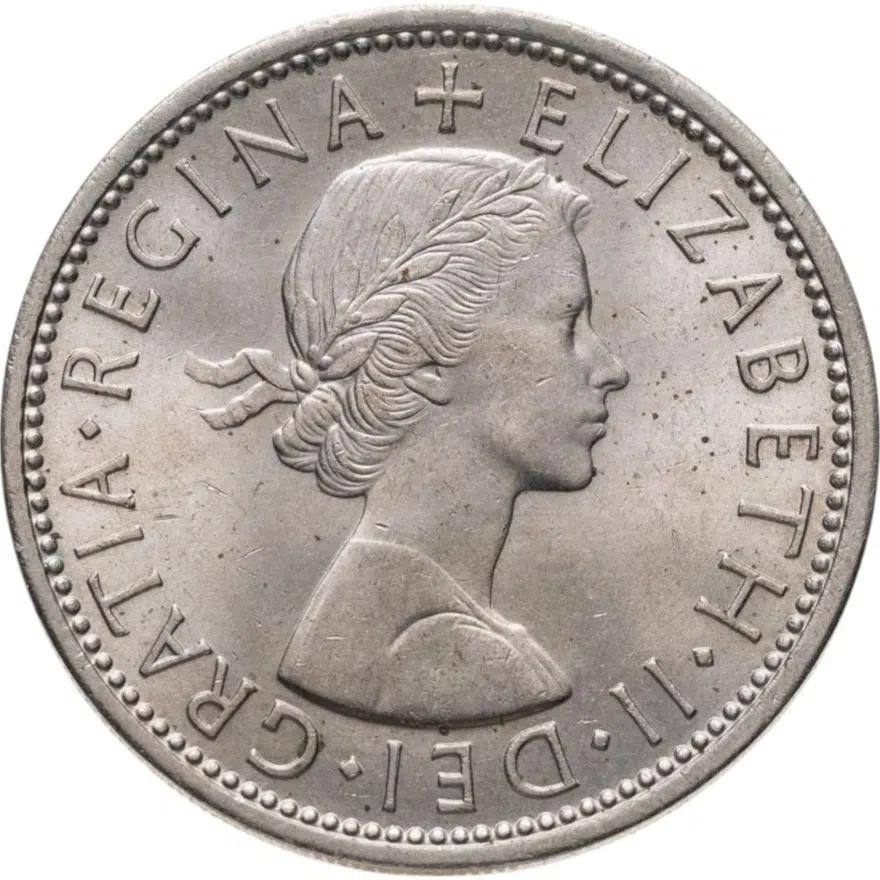 Великобритания 2 шиллинга (флорин, shillings) 1967, аверс