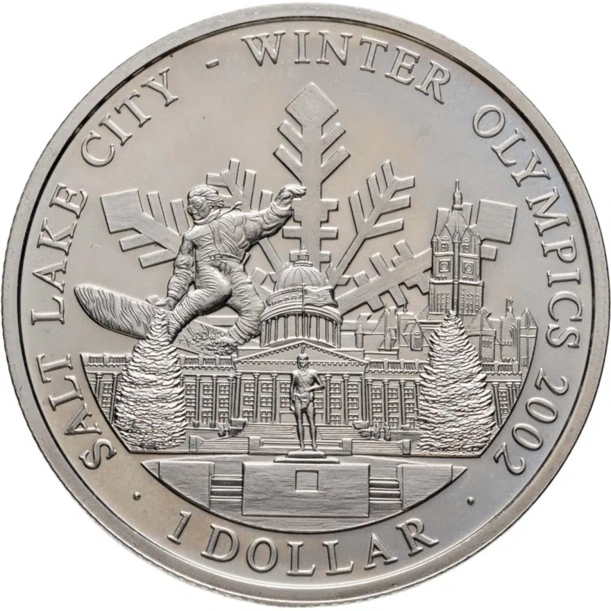 Острова Кука 1 доллар (dollar) 2001 XIX зимние Олимпийские Игры, Солт-Лейк-Сити 2002