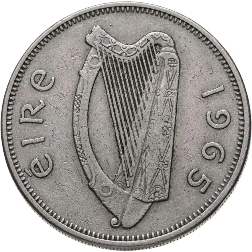 Ирландия 2 шиллинга (флорин, shillings) 1965, реверс