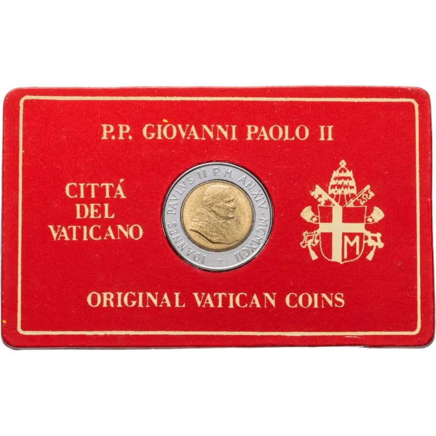 Ватикан 500 лир (lire) 1992