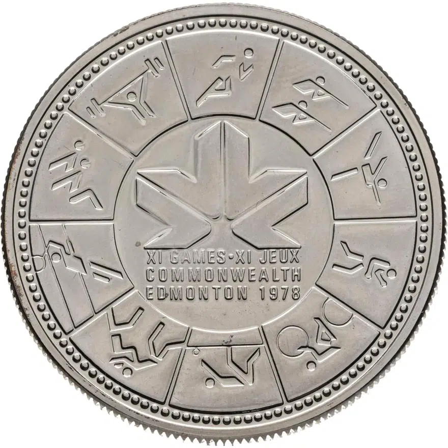 Канада 1 доллар (dollar) 1978  XI игры содружества в Эдмонтоне, аверс
