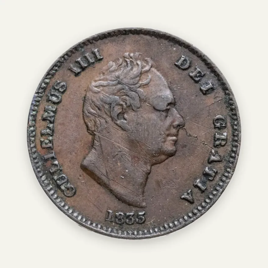 Великобритания 1/3 фартинга 1835