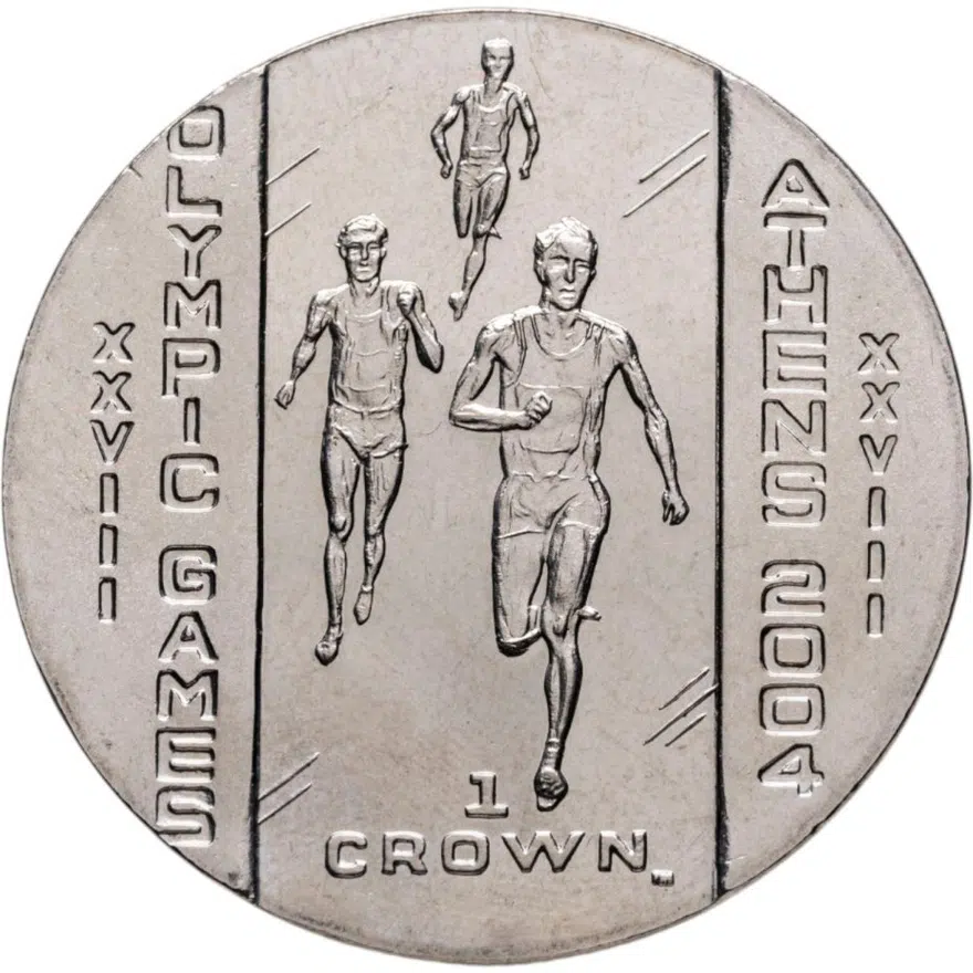 Остров Мэн 1 крона (crown) 2004 XXVIII летние Олимпийские Игры, Афины 2004 - Бег