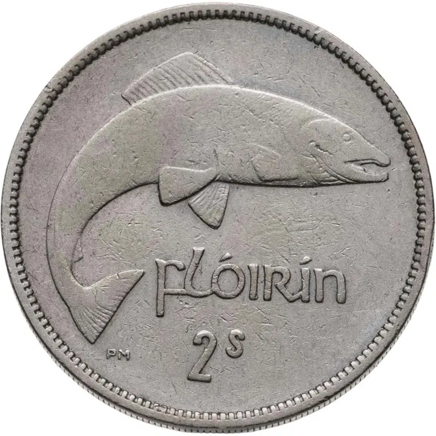 Ирландия 2 шиллинга (флорин, shillings) 1955