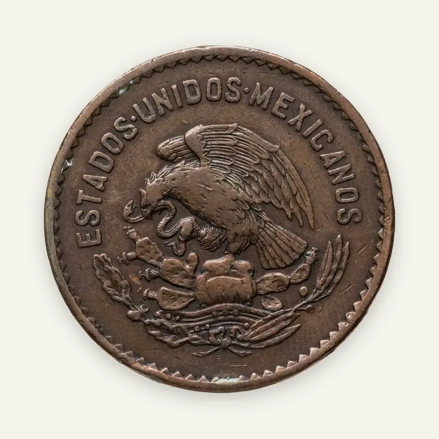 Мексика 5 сентаво (centavos) 1953, реверс