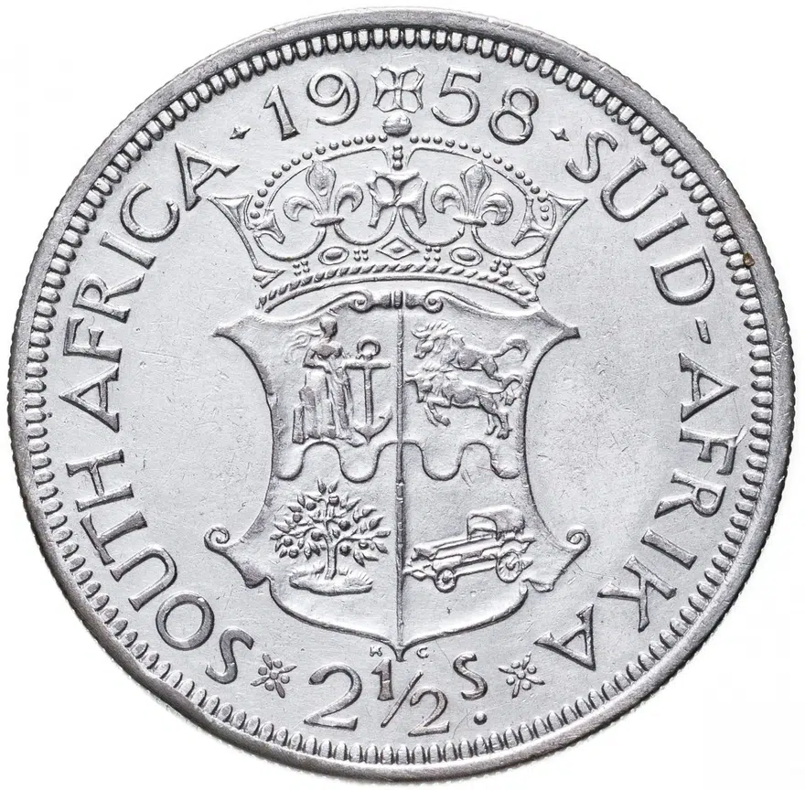 ЮАР 2 1/2 шиллинга (shillings) 1958