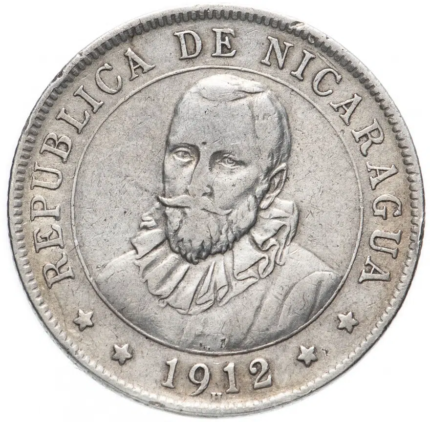 Никарагуа 25 сентаво (centavos) 1912