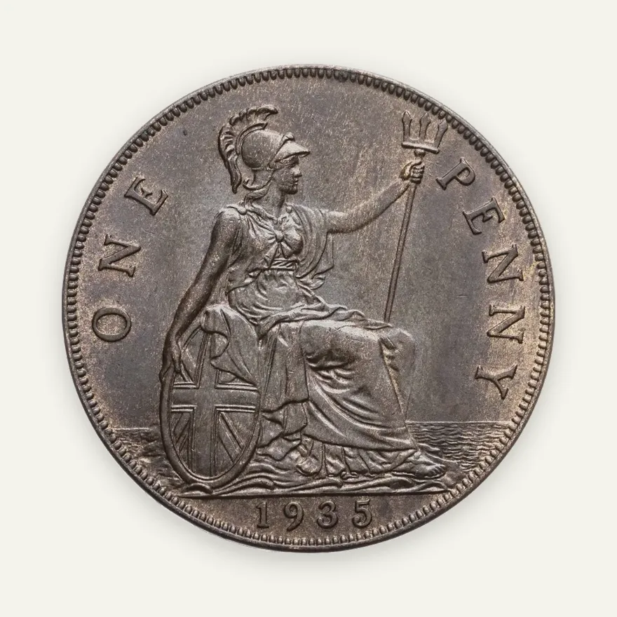 Великобритания 1 пенни (penny) 1935, аверс