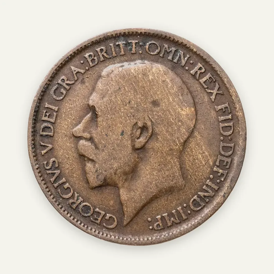 Великобритания 1/2 пенни (penny) 1916, реверс