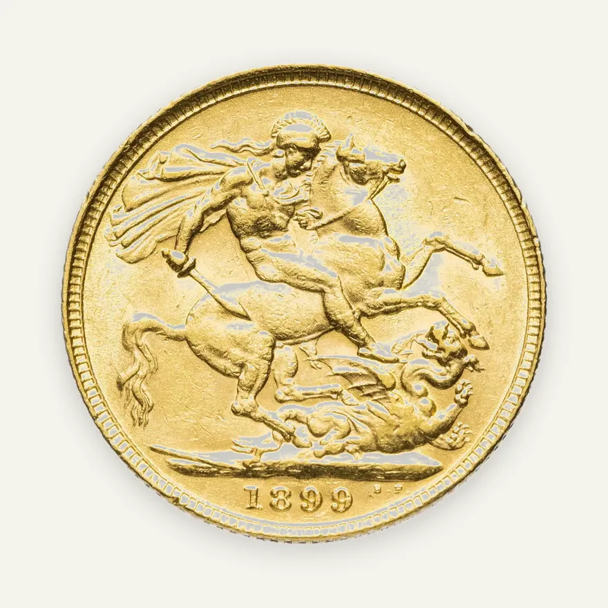 Великобритания 1 фунт стерлингов (соверен, sovereign) 1899, реверс