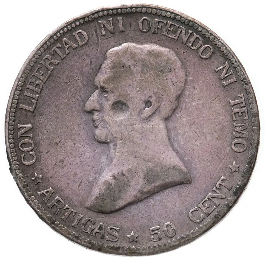 Уругвай 50 сентесимо (centesimos) 1916
