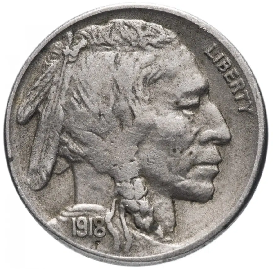 США 5 центов (cents) 1918 "S"
