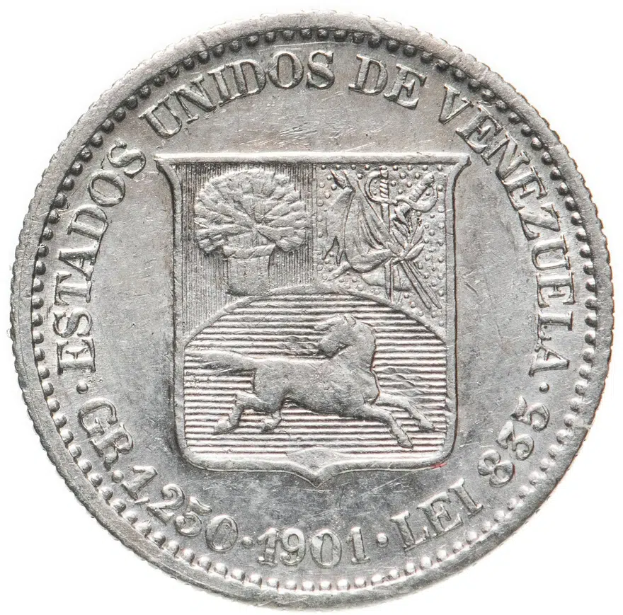 Венесуэла 1/4 боливара (bolivar) 1901, реверс