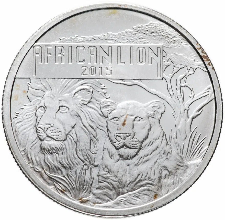 Бурунди 5000 francs (франков) 2015 "Дикая природа Африки - африканский лев"