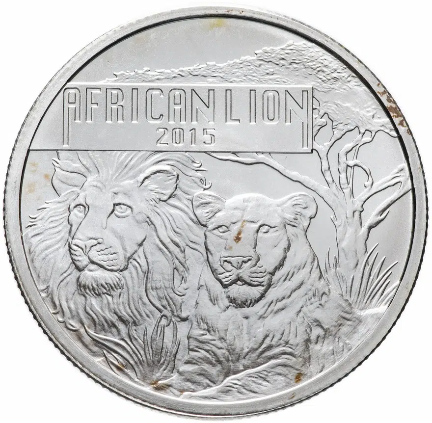 Бурунди 5000 francs (франков) 2015 "Дикая природа Африки - африканский лев", реверс