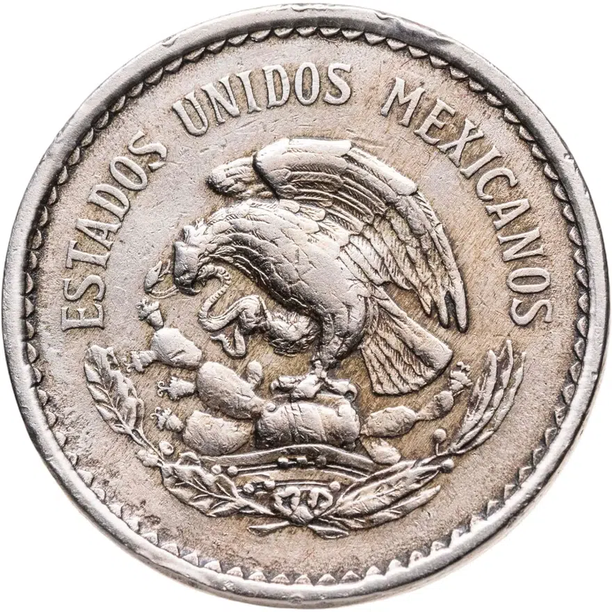 Мексика 10 сентаво (centavos) 1940, реверс