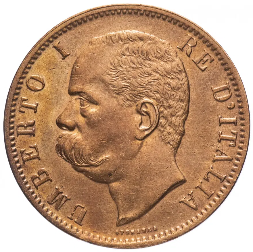 Италия 10 чентезимо (centesimi) 1894 BI  знак монетного двора "BI" - Бирмингем