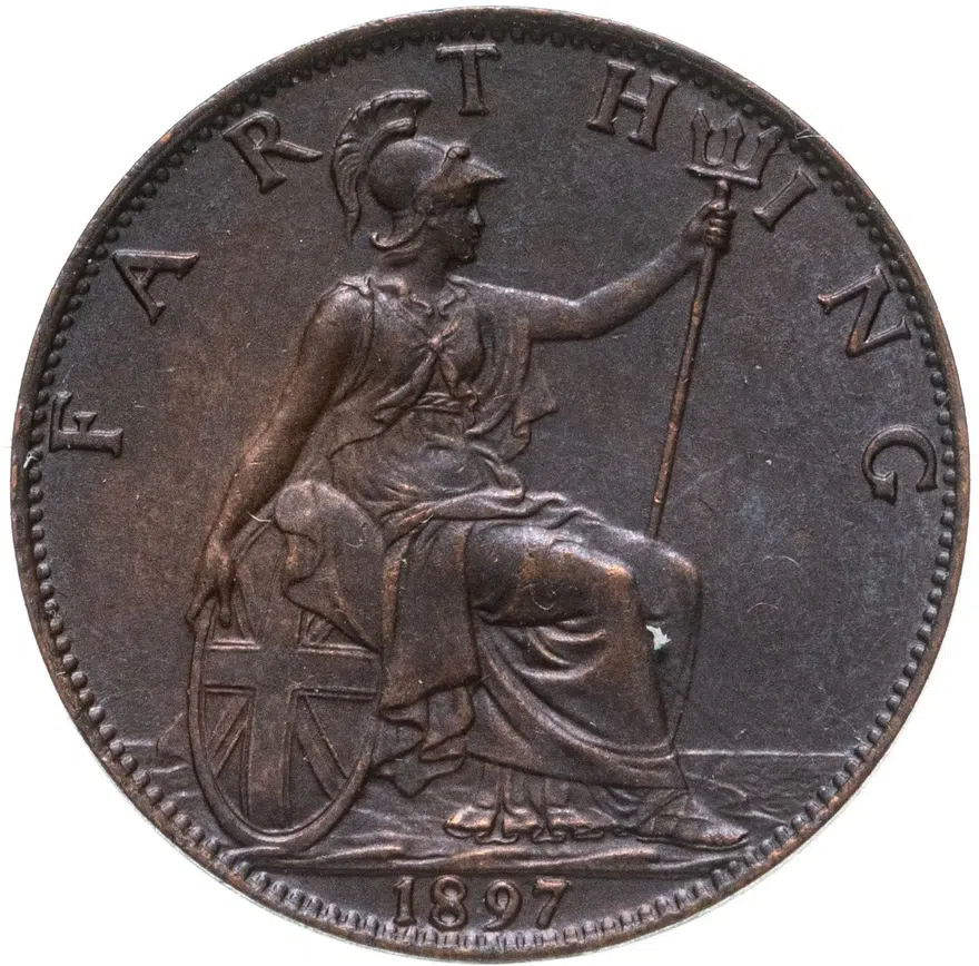 Великобритания 1 фартинг (farthing) 1897, реверс