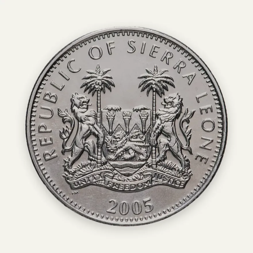 Сьерра-Леоне 1 доллар (dollar) 2005  Животные - Жираф, реверс
