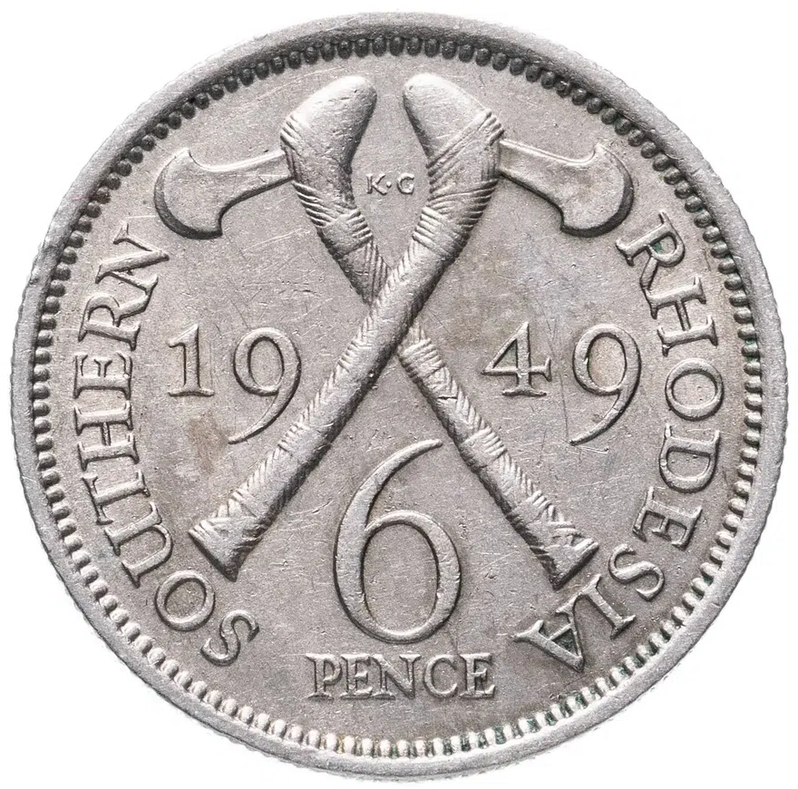 Южная Родезия 6 пенсов (pence) 1949