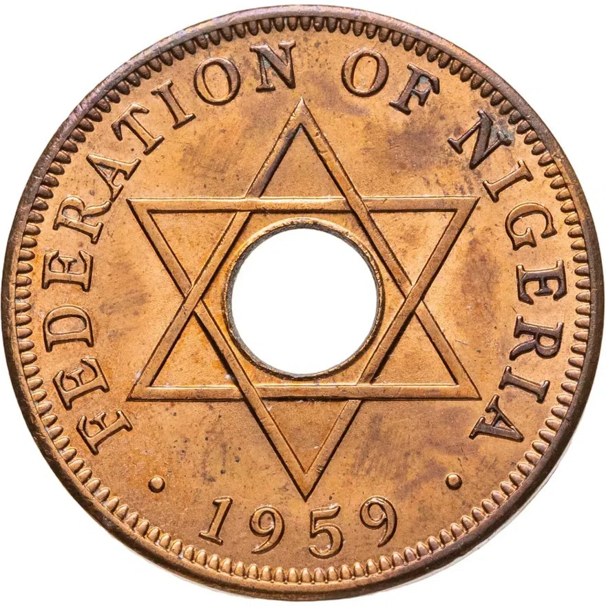 Нигерия 1 пенни (penny) 1959, реверс