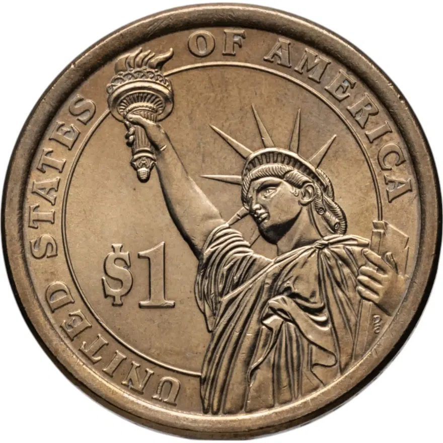 США 1 доллар (dollar) 2014 P Герберт Гувер (31-й президент США) знак монетного двора "P" - Филадельфия