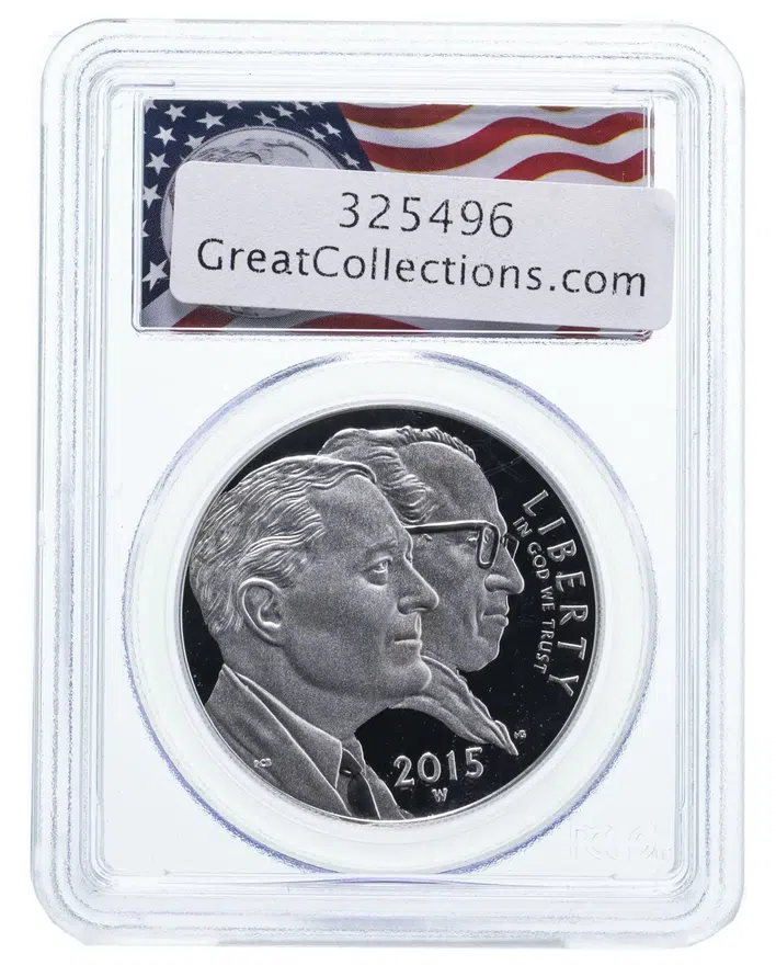 США 1 доллар (dollar) 2015 W 75 лет фонду "March of Dimes" знак монетного двора: "W" - Вест-Поинт, реверс