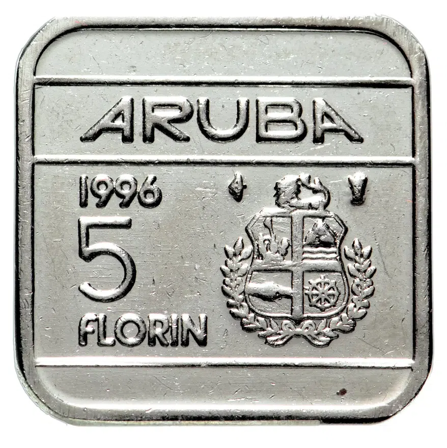 Аруба 5 флоринов (florin) 1996