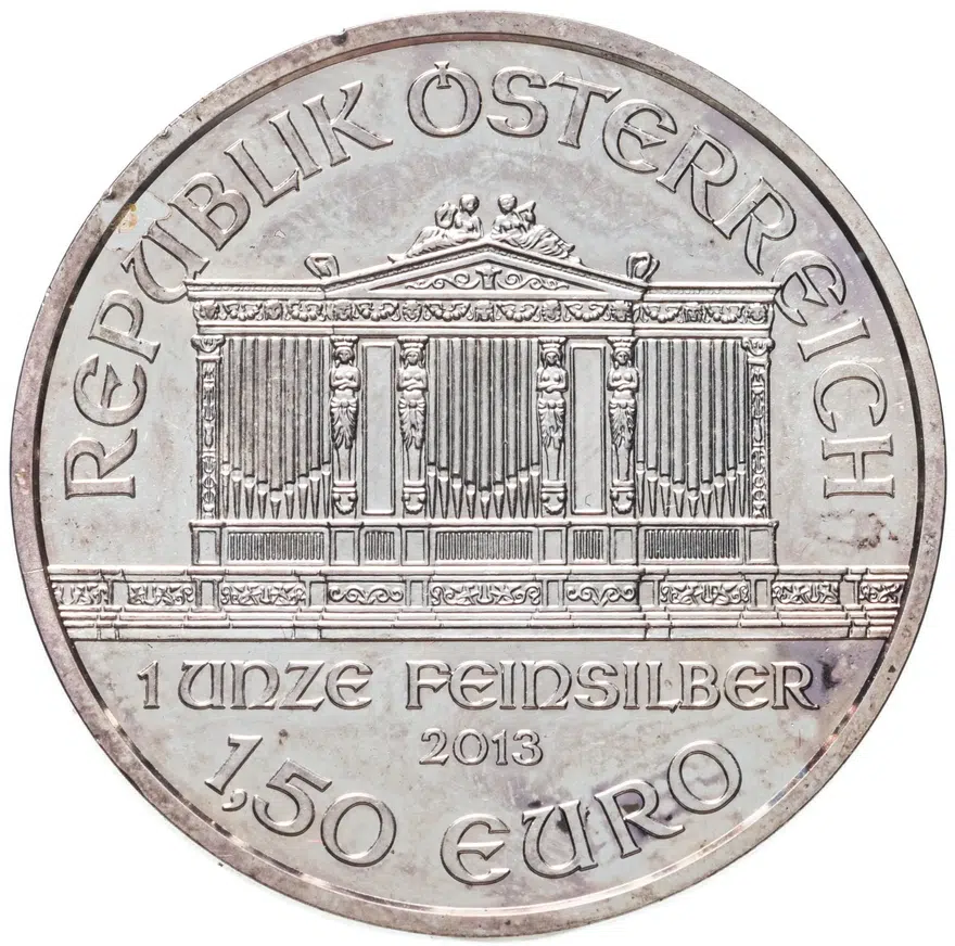 Австрия 1,5 евро (euro) 2013  Венская филармония