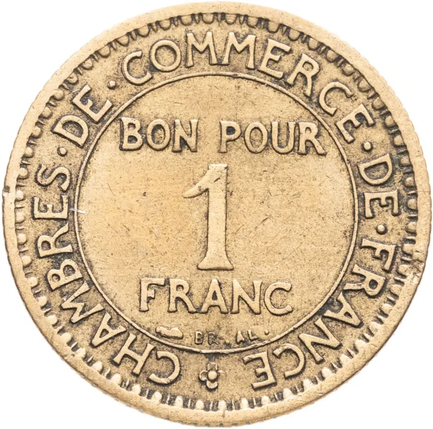 Франция 1 франк (franc) 1921, аверс