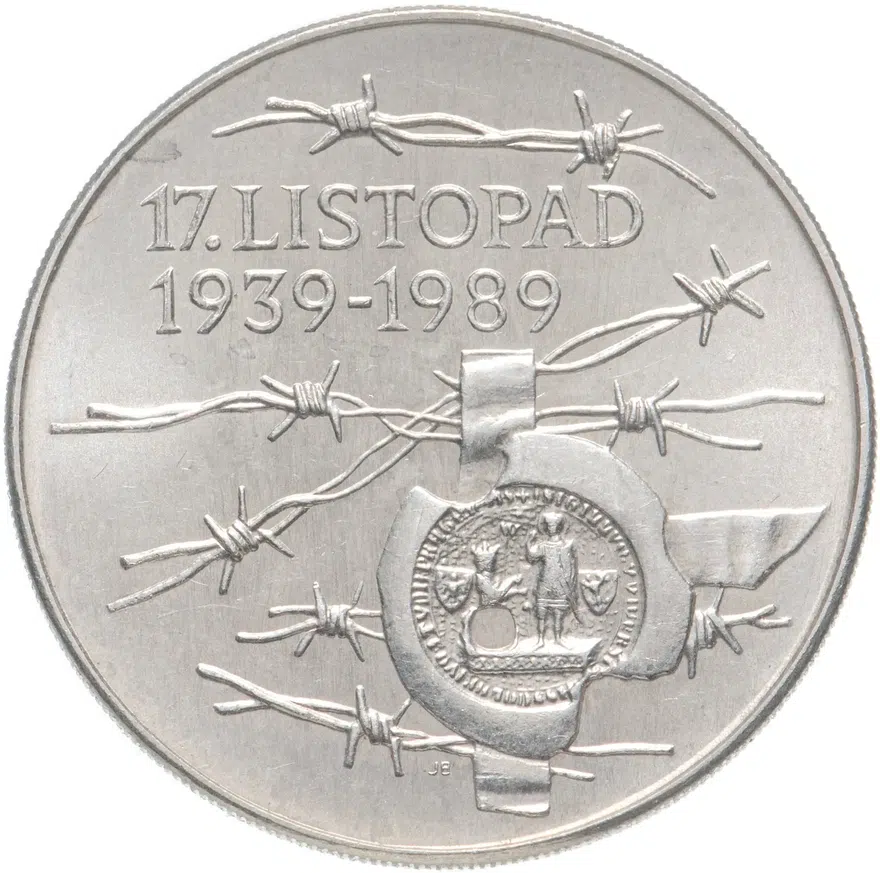 Чехословакия 100 крон (korun) 1989  События 17 сентября 1939