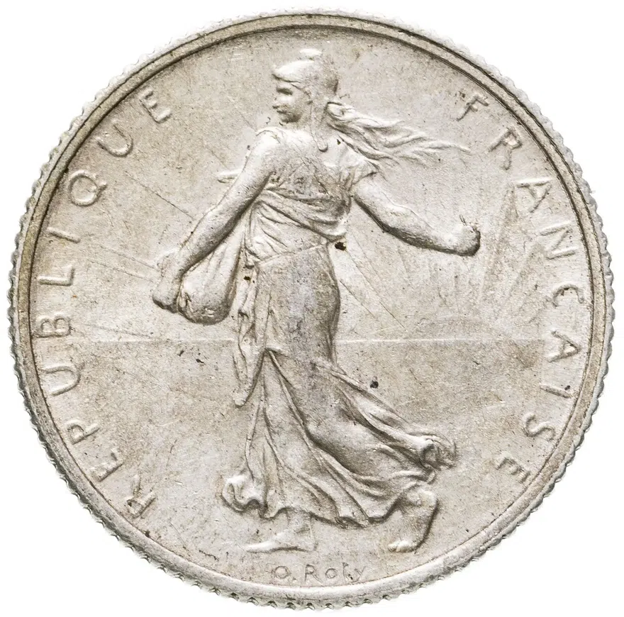 Франция 1 франк (franc) 1918, реверс