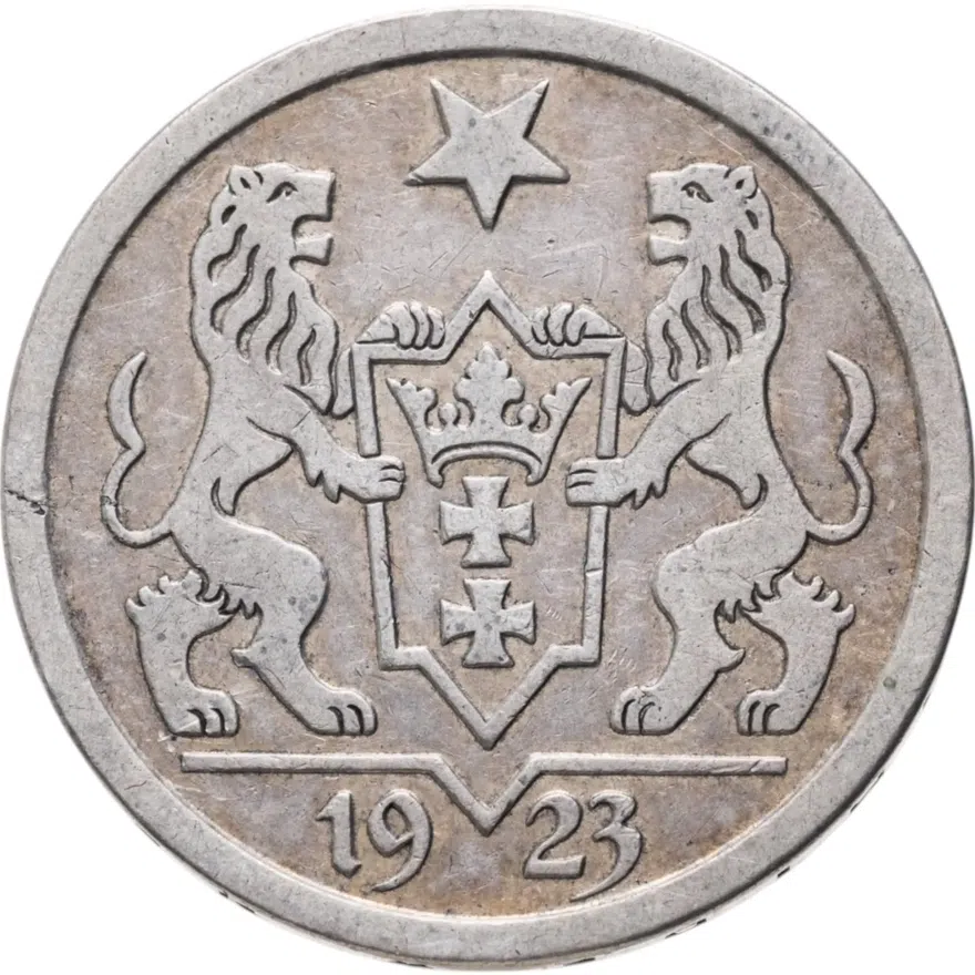 Вольный город Данциг 2 гульдена (gulden) 1923, реверс