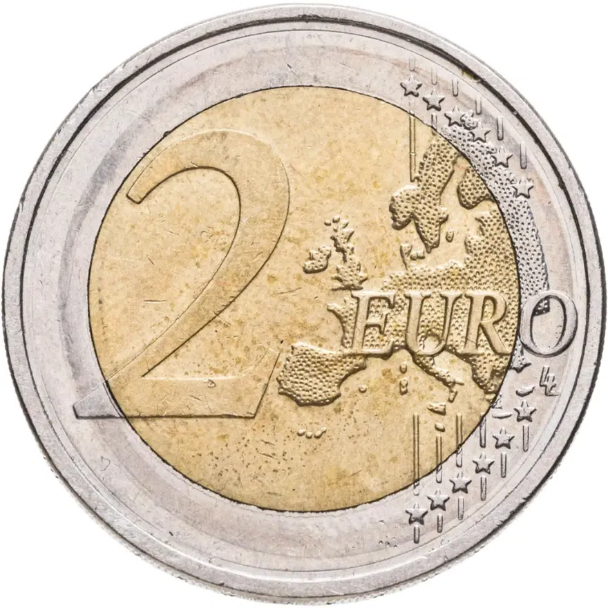 Германия 2 евро (euro) 2012 D 10 лет евро наличными знак монетного двора "D" - Мюнхен