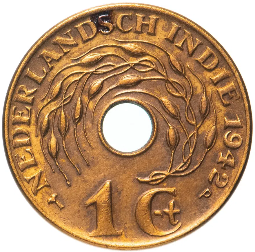 Голландская Ост-Индия 1 цент (cent) 1942, реверс