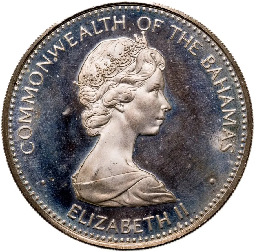 Багамcкие острова 10 долларов (dollars) 1973 Независимость 10 июля 1973, в памятном футляре с сертификатом, реверс