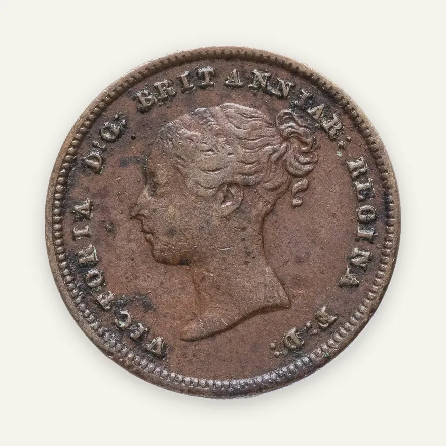 Великобритания 1/2 фартинга (farthing) 1843, реверс