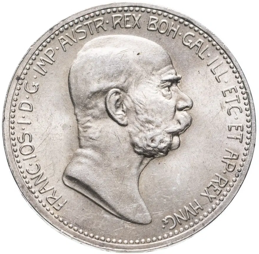 Австрия 1 крона (crown) 1908  60 лет правлению