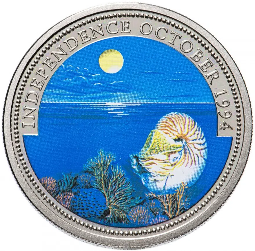Палау 1 доллар (dollar) 1994 "Год защиты морской жизни"