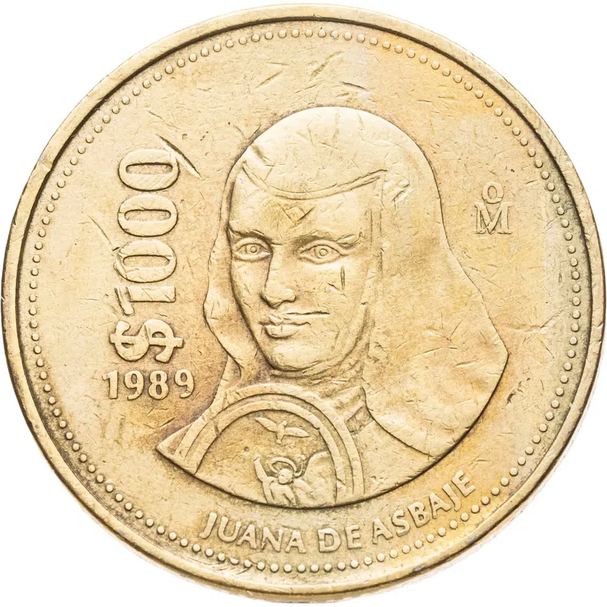 Мексика 1000 песо (pesos) 1989