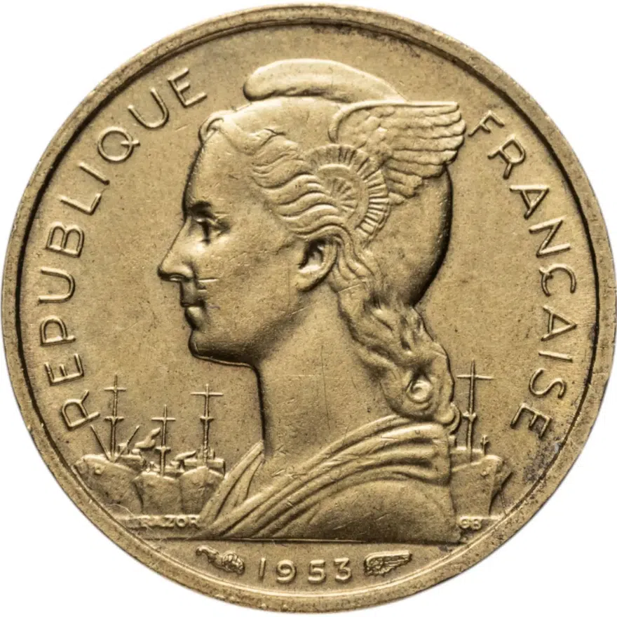 Мадагаскар 10 франков (francs) 1953