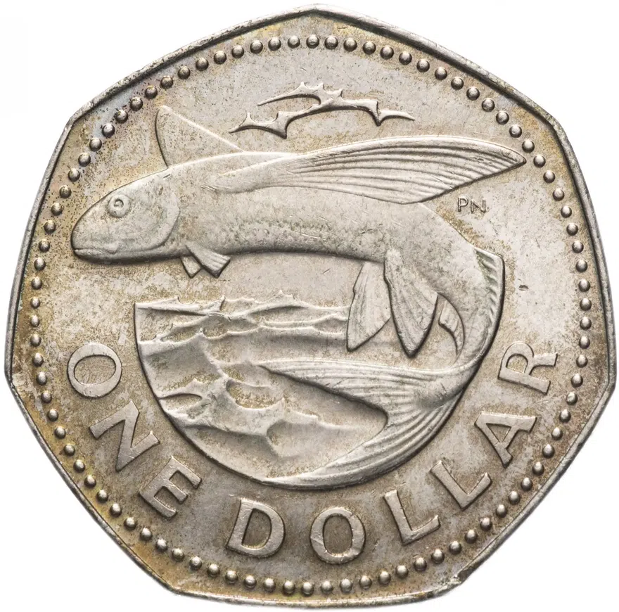 Барбадос 1 доллар (dollar) 1985, реверс