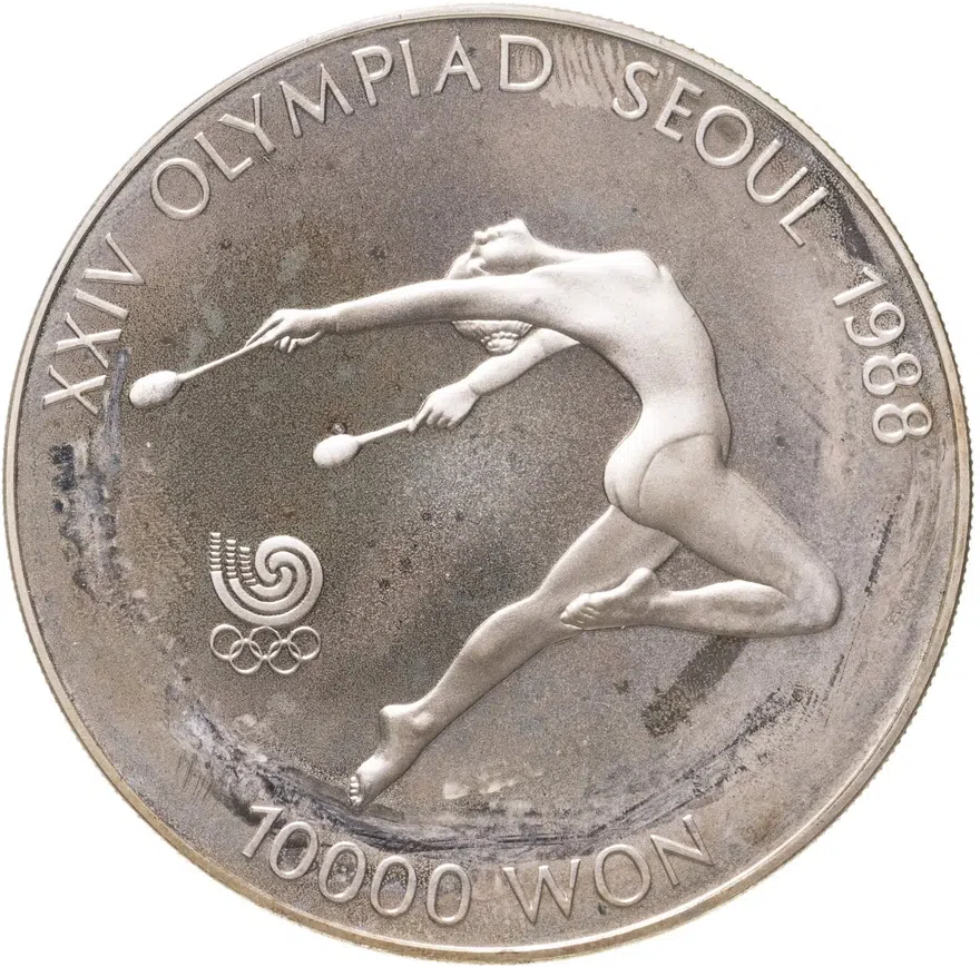 Южная Корея 10000 вон (won) 1988  XXIV летние Олимпийские Игры, Сеул 1988 - Гимнастка