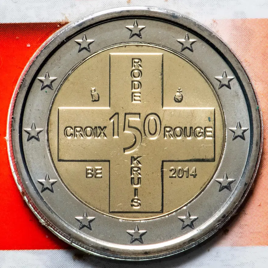Бельгия 2 евро (euro) 2014  Croix 150 Rouge (150 лет Красному Кресту Бельгии)