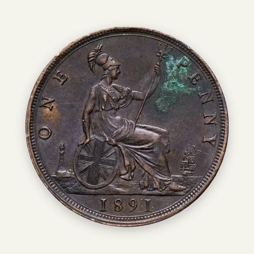 Великобритания 1 пенни (penny) 1891, реверс