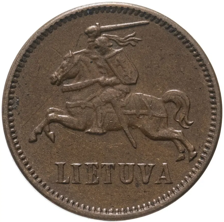 Литва 2 цента (centai) 1936, реверс