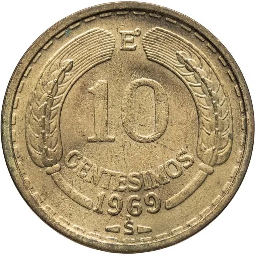 Чили 10 сентесимо (centesimos) 1969