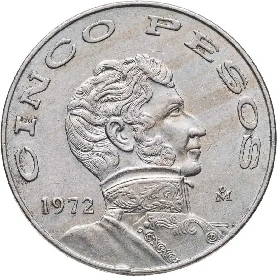 Мексика 5 песо (pesos) 1972