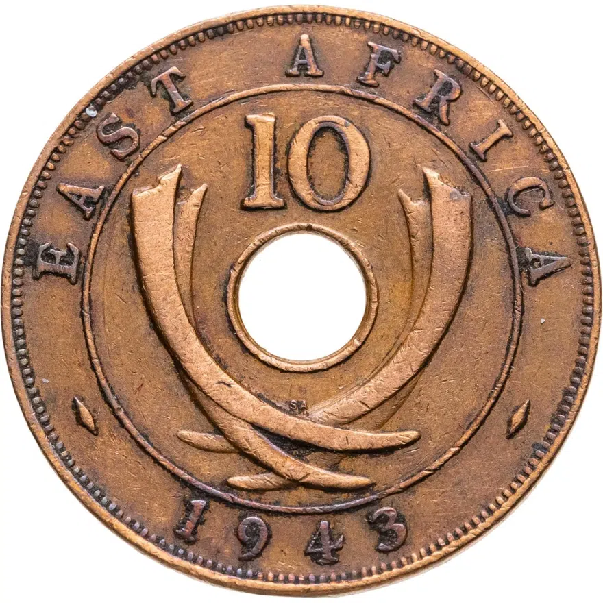 Британская Восточная Африка 10 центов (cents) 1943