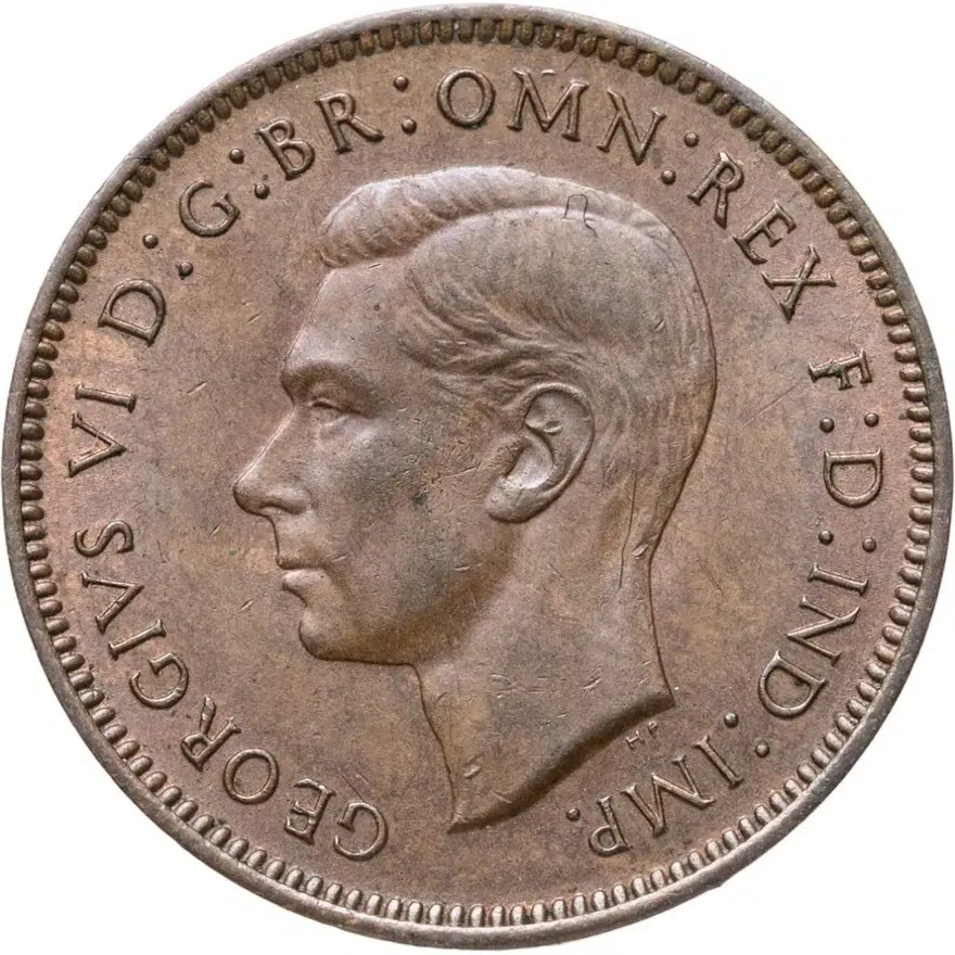 Великобритания 1 фартинг (farthing) 1945, реверс